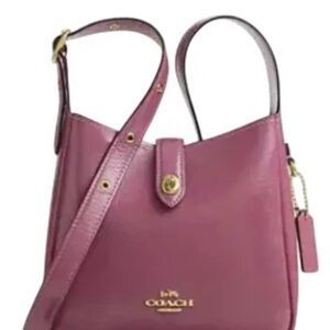 Coach Hadley Mini Cross body in Azalea crinkle patent leather